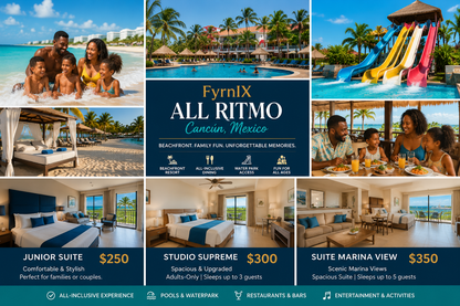 FyrnIX All Ritmo Cancún Escape – Junior, Studio Supreme or Marina View Suite