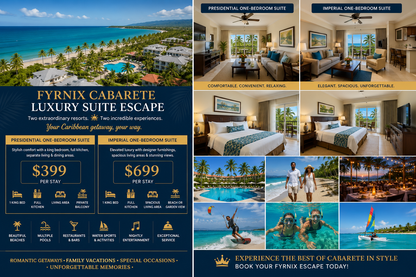 FyrnIX Cabarete Luxury Suite Escape – Presidential or Imperial One-Bedroom Suite